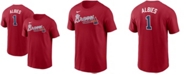 Nike Men's Ozzie Albies Red Atlanta Braves Name Number Team T-shirt